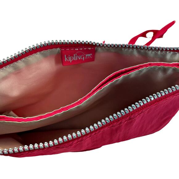 Kipling Crossbody Adj Crossbody Shoulder Bag Hot Pink Lobke Pink Gorilla Zip - Picture 6 of 7